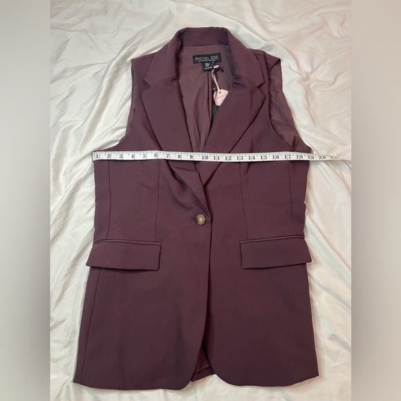 NWT Rachel Zoe Purple Sleeveless Blazer - Picture 3 of 6